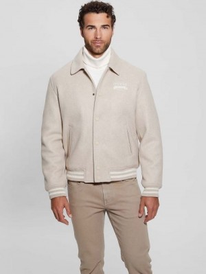 Guess Eco Melton Flight Jacket Bej | GUESS-SN30859