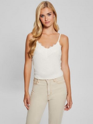Guess Eco Mena Lace-Trim Sweater Cami Albi | GUESS-SN27824