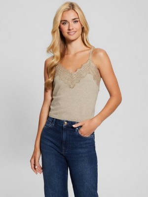 Guess Eco Mena Lace-Trim Sweater Cami Maro | GUESS-SN27849