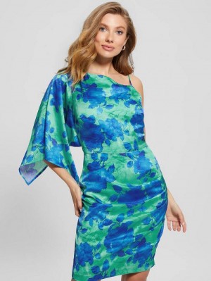 Guess Eco One-Shoulder Sadie Dress Albastri | GUESS-SN26720