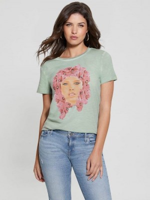 Guess Eco Orchid Queen Easy Tee Verzi | GUESS-SN27616