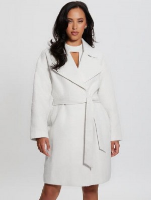 Guess Eco Patrizia Belted Coat Albi | GUESS-SN27963