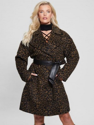 Guess Eco Patrizia Belted Coat Maro | GUESS-SN27962