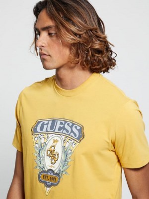 Guess Eco Quatro G Crest Tee Albi | GUESS-SN30618