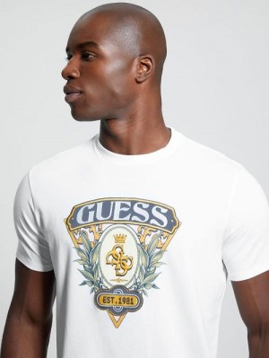Guess Eco Quatro G Crest Tee Albi | GUESS-SN30660