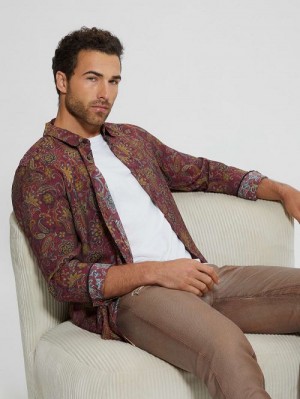 Guess Eco Sandwash Jacobean Shirt Multi | GUESS-SN31122