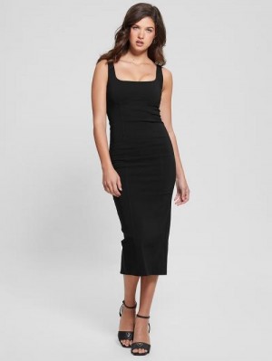 Guess Eco Sara Pencil Dress Negrii | GUESS-SN26999