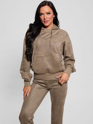 Guess Eco Scuba-Knit Hoodie Maro | GUESS-SN27793