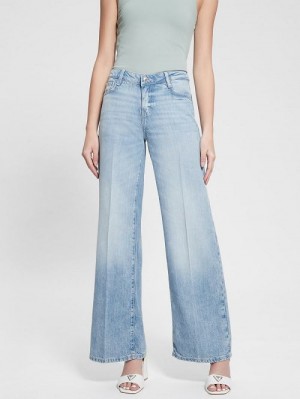 Guess Eco Sexy Palazzo Jeans Albastri | GUESS-SN26691