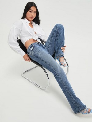Guess Eco Sexy Straight Jeans Albastri | GUESS-SN26651