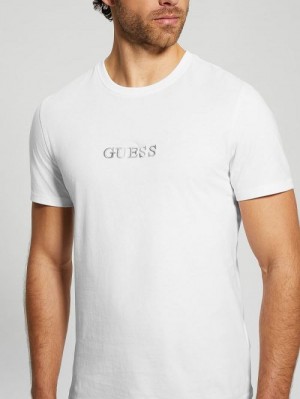 Guess Eco Signature Crewneck Tee Albi | GUESS-SN30521