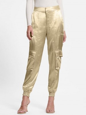 Guess Eco Soundwave Satin Cargo Pants Aurii | GUESS-SN28193
