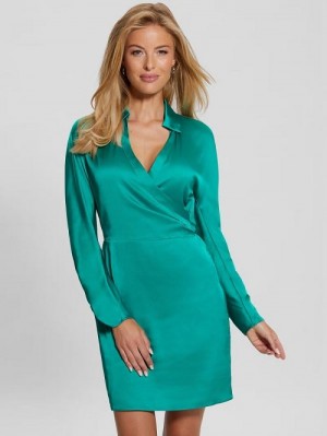 Guess Eco Tanya Dress Verzi | GUESS-SN26984