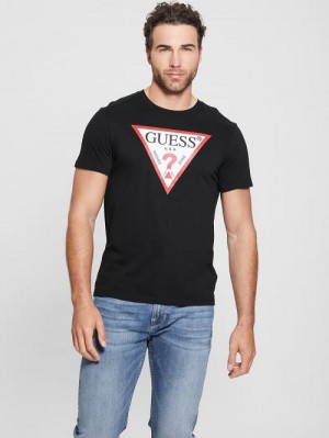 Guess Eco Triangle Classic Tee Negrii | GUESS-SN30474