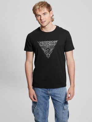 Guess Eco Triangle Patch Tee Negrii | GUESS-SN30532