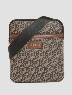Guess Ederlo Flat Crossbody Negrii | GUESS-SN31679