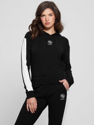 Guess Eléa Signature Hoodie Negrii | GUESS-SN27561