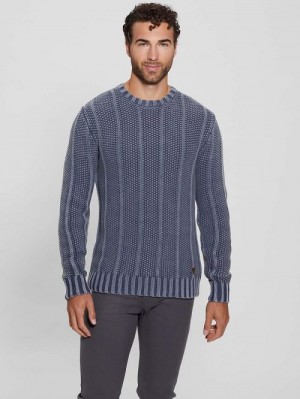 Guess Eli Treated Stitched Sweater Gri | GUESS-SN31044