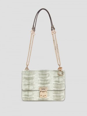Guess Eliette Snakeskin Convertible Crossbody Maro | GUESS-SN29102