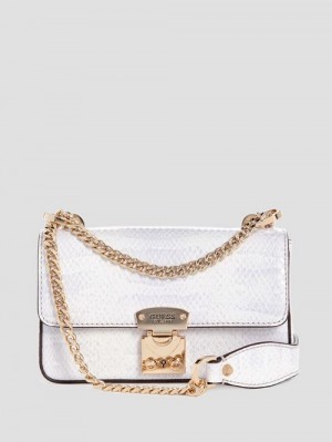 Guess Eliette Snakeskin Mini Convertible Crossbody Violet | GUESS-SN28903