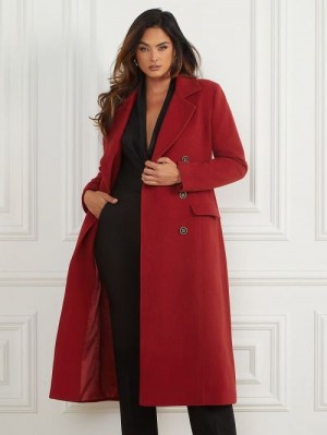 Guess Eliza Wool-Blend Coat Rosii | GUESS-SN27903
