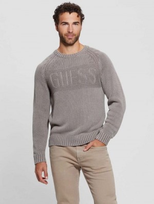 Guess Ellery Stitched Logo Sweater Maro | GUESS-SN31061
