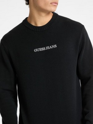 Guess Embroidered Logo Sweater Negrii | GUESS-SN31030