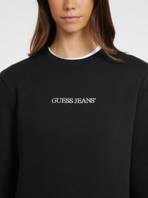Guess Embroidered Logo Sweatshirt Negrii | GUESS-SN27731