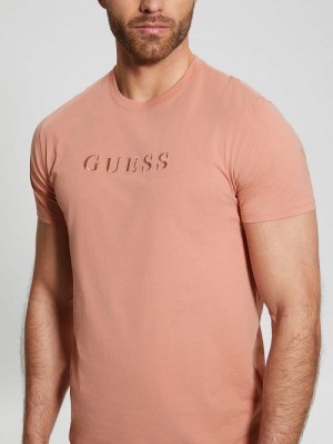 Guess Embroidered Logo Tee Roz | GUESS-SN30549