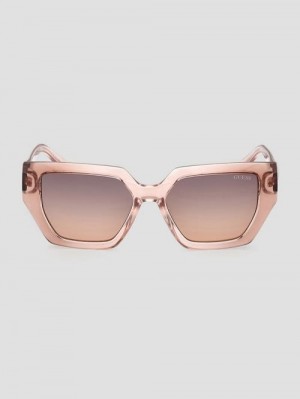 Guess Emilia Geometric Plastic Sunglasses Maro | GUESS-SN30069