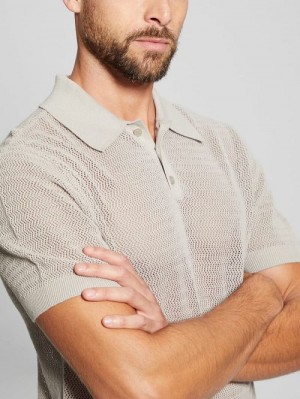 Guess Eric Herringbone Polo Bej | GUESS-SN31103