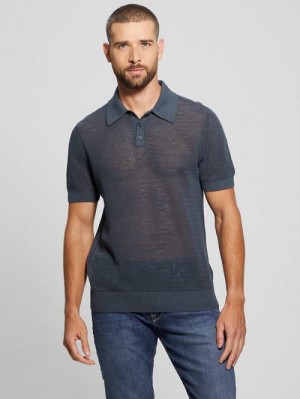 Guess Eric Herringbone Polo Gri | GUESS-SN31106