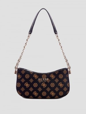 Guess Evelune Top-Zip Shoulder Bag Maro | GUESS-SN29057