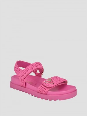 Guess Fabrica Woven Sandals Roz | GUESS-SN29720