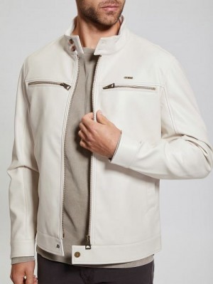 Guess Faux-Leather Biker Jacket Albi | GUESS-SN30829