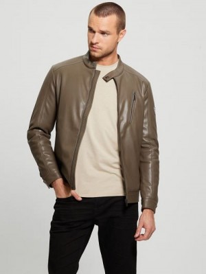 Guess Faux-Leather Biker Jacket Maro | GUESS-SN30773