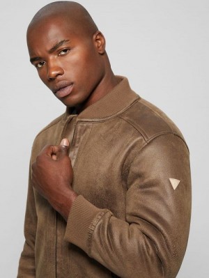 Guess Faux-Suede Aviator Jacket Maro | GUESS-SN30820