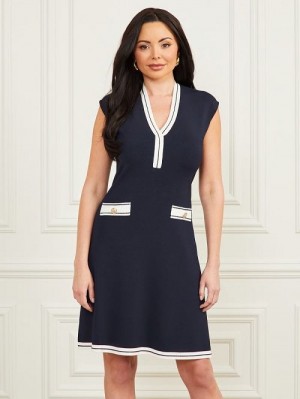 Guess Febe Sweater Dress Albastri | GUESS-SN26787
