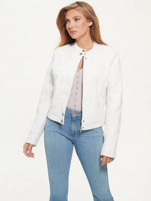 Guess Fiammetta Moto Jacket Albi | GUESS-SN27881