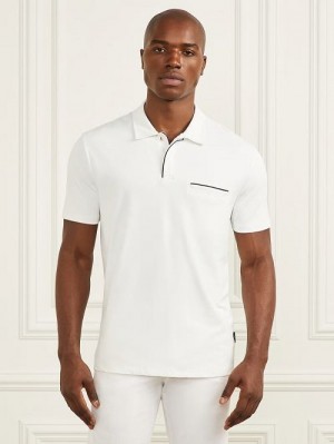 Guess Formal Performance Polo Shirt Albi | GUESS-SN31086