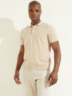 Guess Formal Performance Sweater Polo Bej | GUESS-SN31073