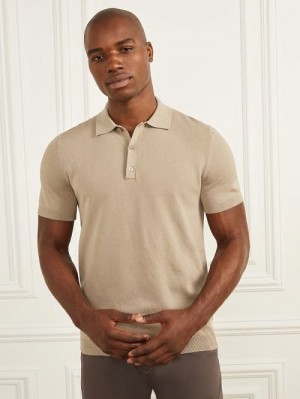 Guess Formal Performance Sweater Polo Bej | GUESS-SN31234