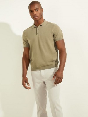 Guess Formal Performance Sweater Polo Verzi | GUESS-SN30965