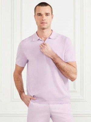 Guess Formal Performance Sweater Polo Violet | GUESS-SN30976