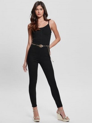 Guess G-Belt Denim Jumpsuit Galbeni | GUESS-SN26674