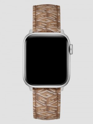Guess G-Cube Brown Leather 38-40 mm Band for Apple Watch® Maro | GUESS-SN30103