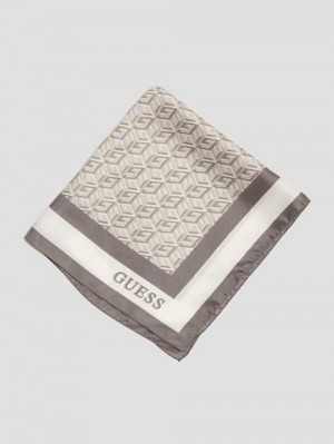 Guess G Cube Silk Scarf Albi | GUESS-SN30192