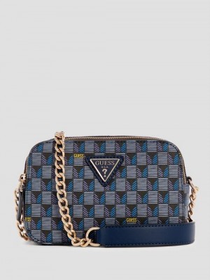 Guess G Wave Camera Crossbody Albastri | GUESS-SN28974