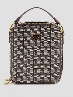 Guess G Wave Double Zip Crossbody Bag Maro | GUESS-SN31718