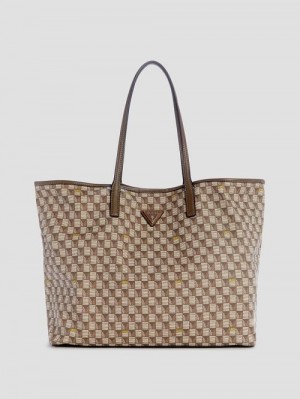 Guess G Wave Large Tote Set Maro | GUESS-SN29363